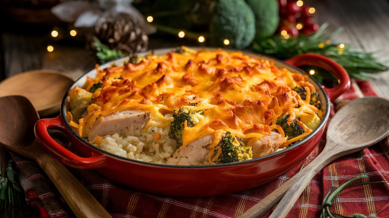 Creamy Chicken Broccoli Rice Casserole