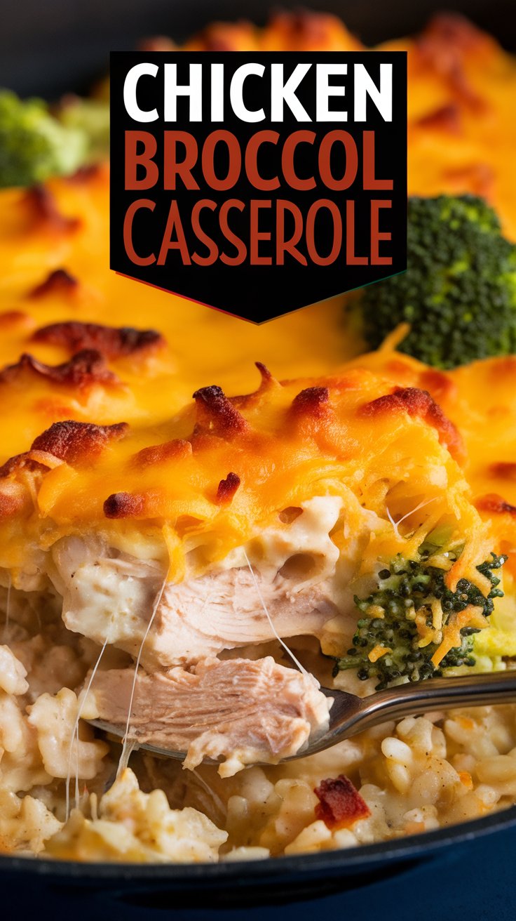 Creamy Chicken Broccoli Rice Casserole