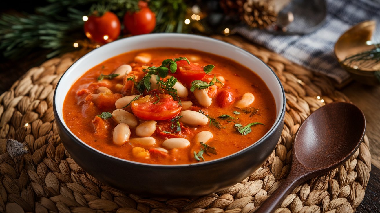 Creamy Vegan Tomato White Bean Stew Recipe