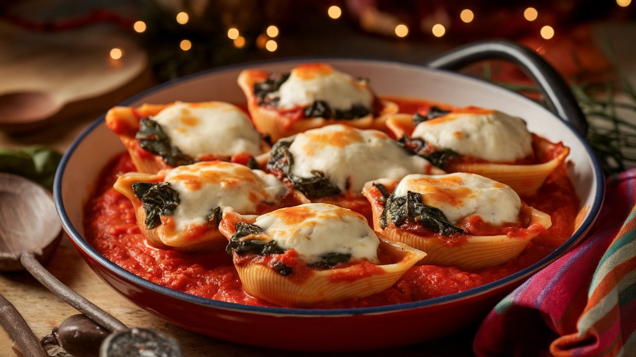 Easy Spinach and Ricotta Stuffed Shells Recipe