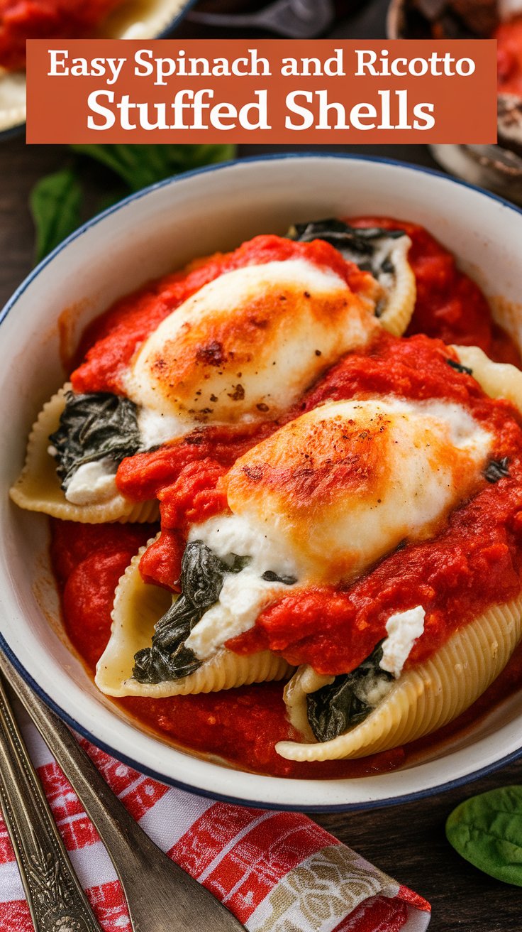 Easy Spinach and Ricotta Stuffed Shells Recipes