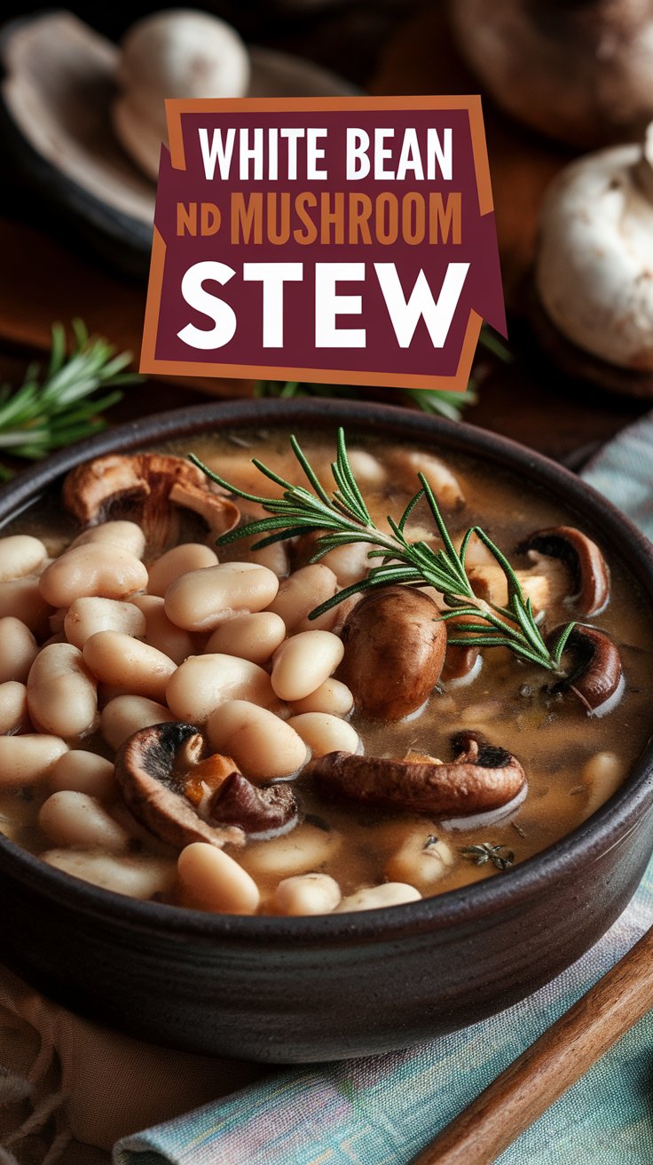 Hearty White Bean and Mushroom Stew