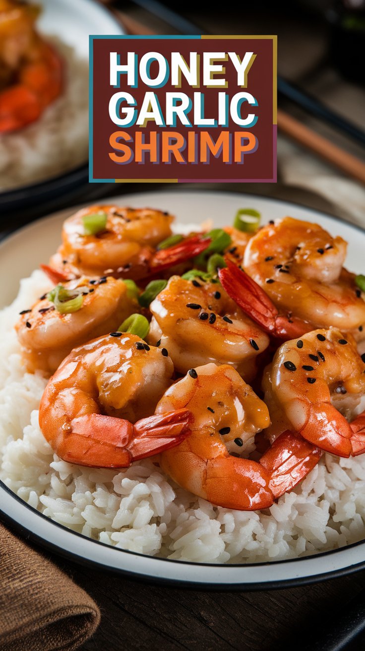 Honey Garlic Shrimp with Rice