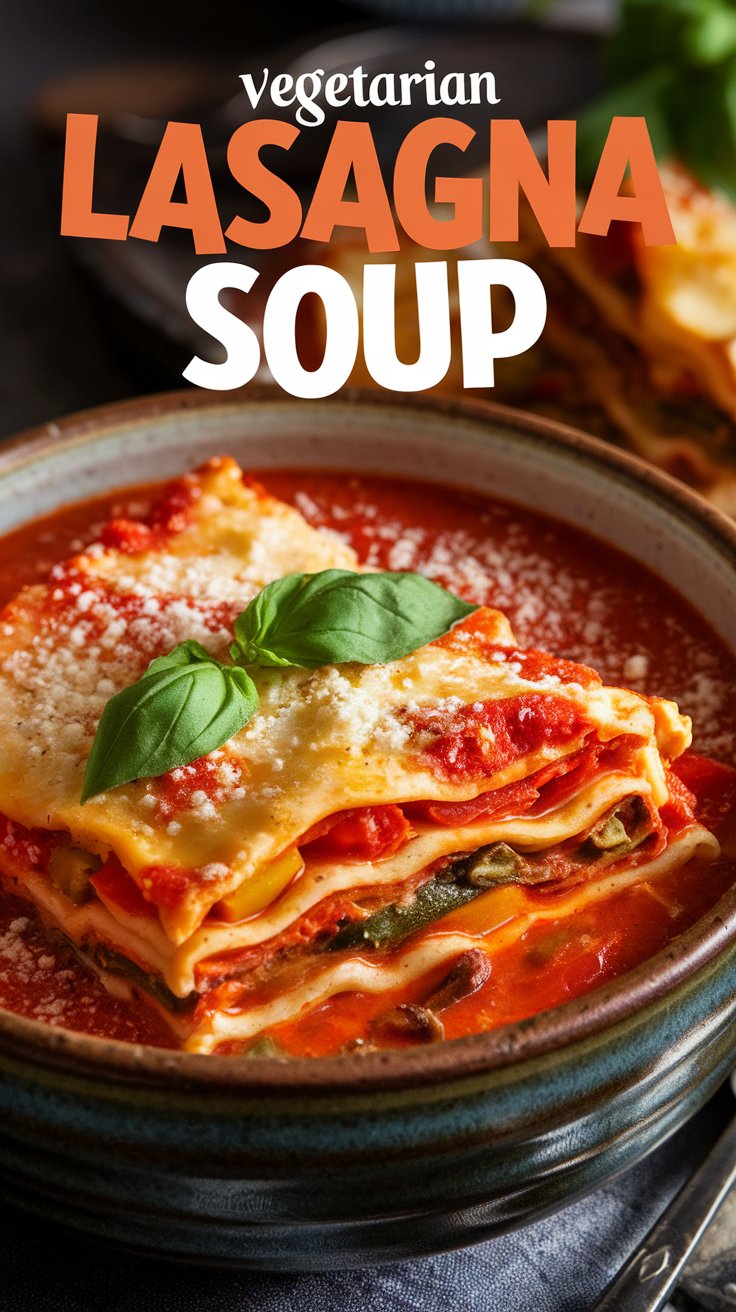 Vegetarian Lasagna Soup Recipe